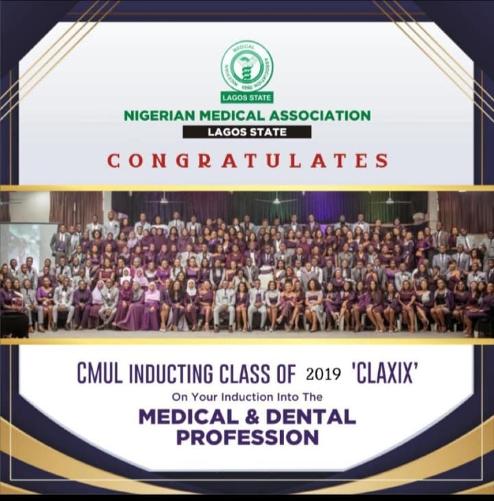 Ngige and Other Members of CMUL Class ’19 inducts into the Medical and Dental Profession