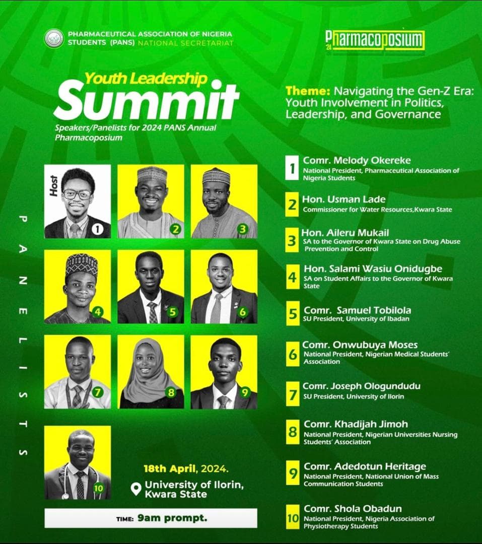 The Pharmaceutical Association of Nigeria Students (PANS) Inaugurates her First-Ever Physical Youth Leadership Summit