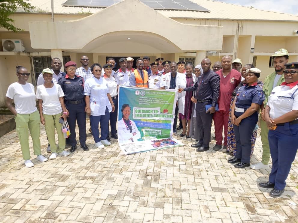 Resident Doctors Take Vital Health Services to NSCDC Officers in Gwagwalada