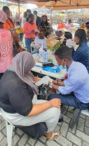 Blood Sample Collection Station during the ‘I CAN-CER VIVE’ outreach.